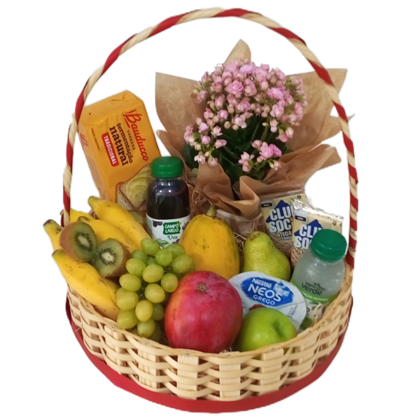 Cesta De Café Com 7 Frutas 
